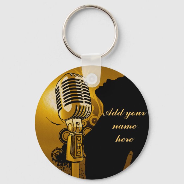 Porte-clés Chanteur Je Suis, Gold_ (Recto)