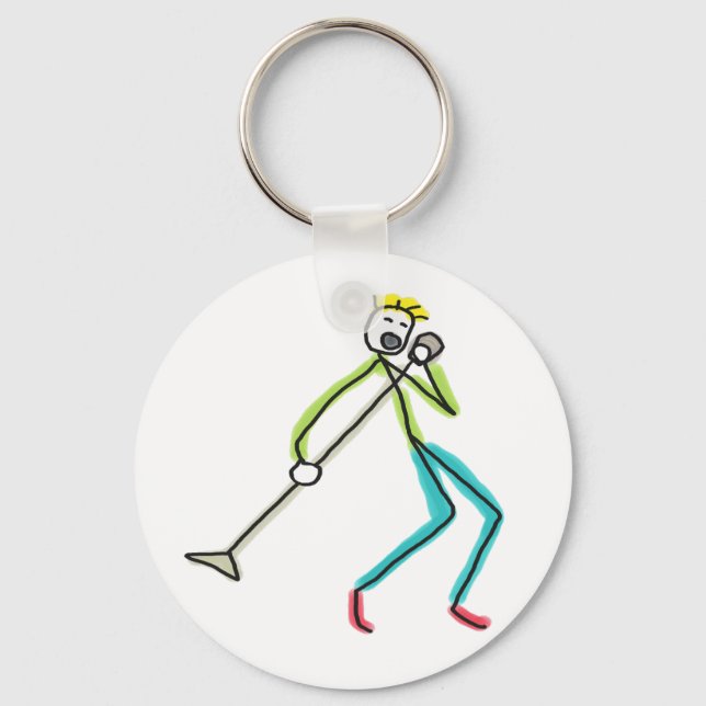 Porte-clés Chanteur Stickman (Recto)