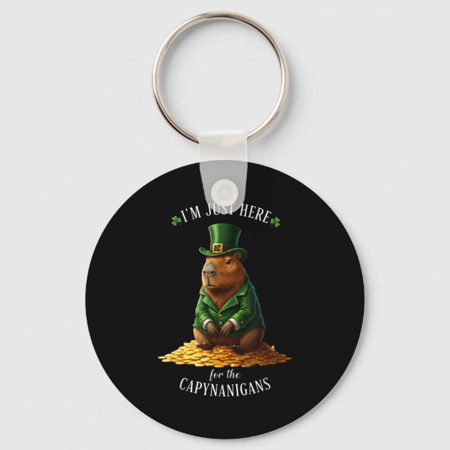 Porte-clés Chapeau capybara jour de la Saint-Patrick pièces d (Recto)