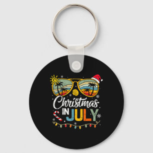 Porte-clés Chapeau de Noël en juillet Lunettes de soleil Vaca