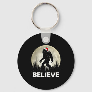 Porte-clés Chapeau de Père Noël Bigfoot Croire Lumières de No