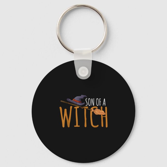 Porte-clés chapeau d'Halloween fils de sorcière  (Recto)