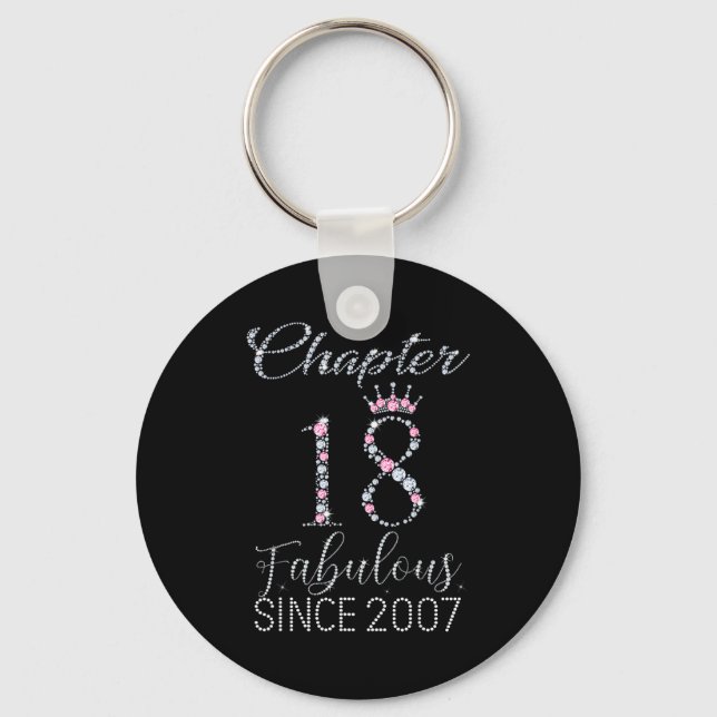 Porte-clés Chapitre 18 Fabuleux depuis 2007 Femmes de 18 ans  (Recto)