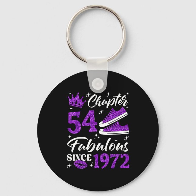 Porte-clés Chapter 54 Fabulous Since 1972 54th Birthday Women (Recto)