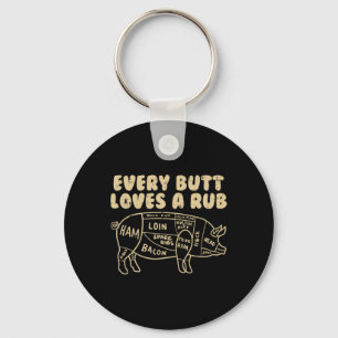 Porte-clés Chaque Beurre Aime Un Porc Rub Drôle Grill Grilli