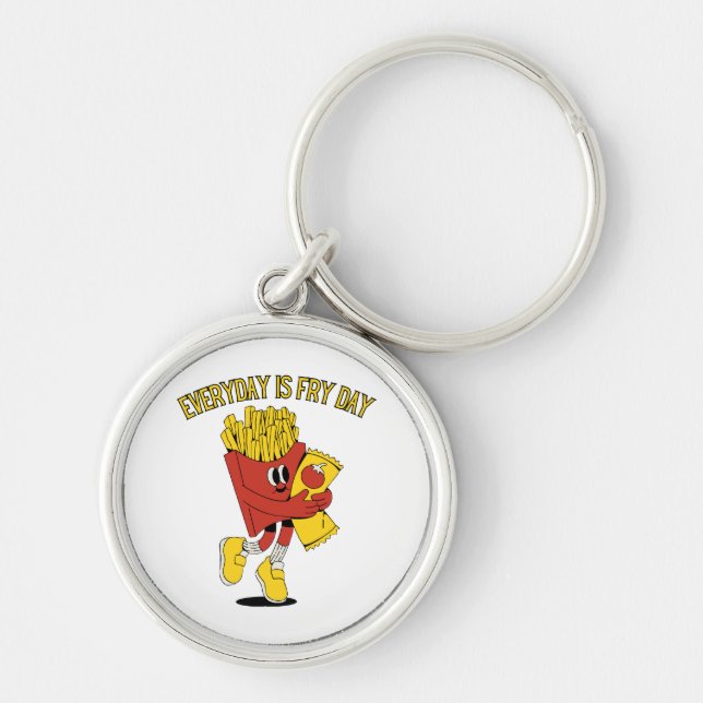 Porte-clés Chaque Jour Est Le Jour Des Frites (Devant)
