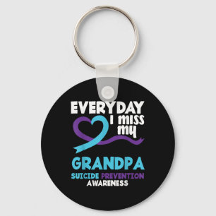 Porte-clés Chaque jour je manque mon grand-père Prévention du