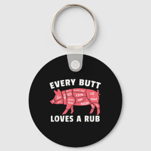 Porte-clés Chaque Mais Aime Un Cochon Fâché Porc Bbq Fumé Ba