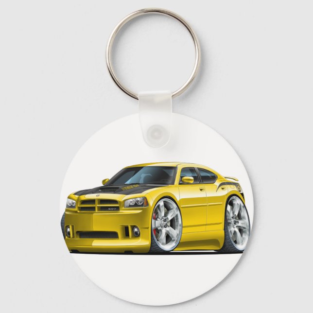 Porte-clés Chargeur Dodge Super Bee Yellow Car (Recto)