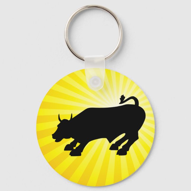 Porte-clés Charging Black Bull of Wall Street (Recto)