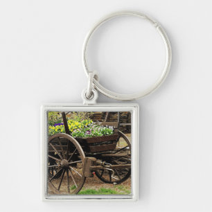 Porte-clés Chariot de Fleurs