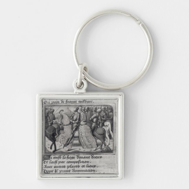 Porte-clés Charles VII et Jeanne d'Arc au siège de (Devant)