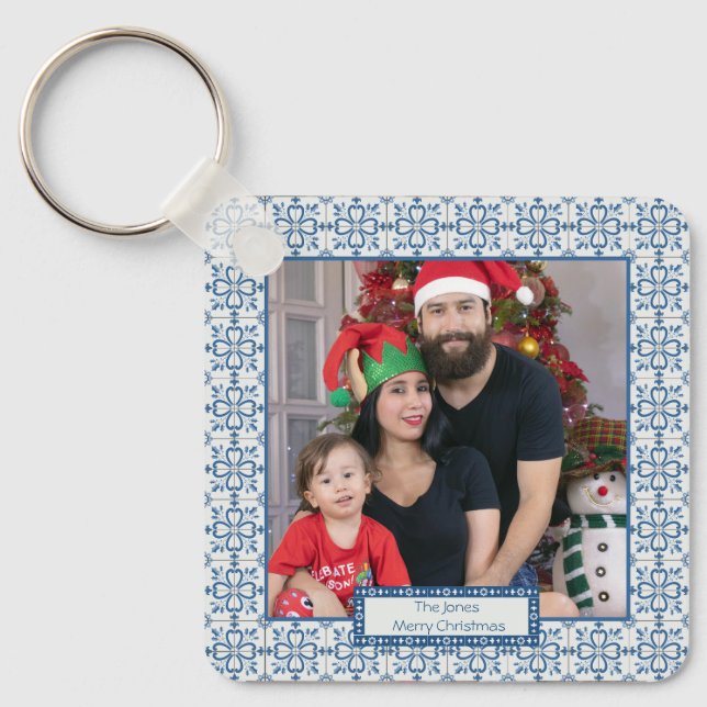 Porte-clés Charleterie de Noël et pétales de fleurs (Recto)