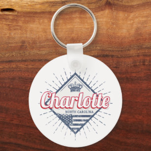 Porte-clés Charlotte City Caroline du Nord États-Unis États-U