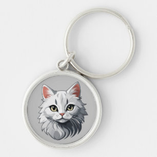 Porte-clés Charmant chat blanc