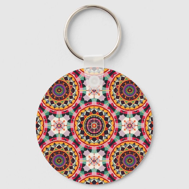 Porte-clés Charmant Motif Mandala (Recto)