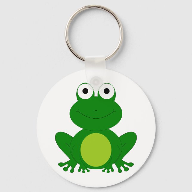 Porte-clés Charmante grenouille caricature (Recto)