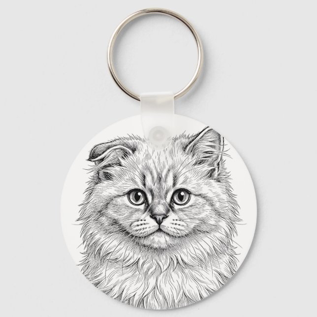Porte-clés charme de chaton himalayen (Recto)