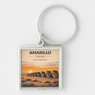 Porte-clés Charme du voyage sur la route 66 à Amarillo au Tex
