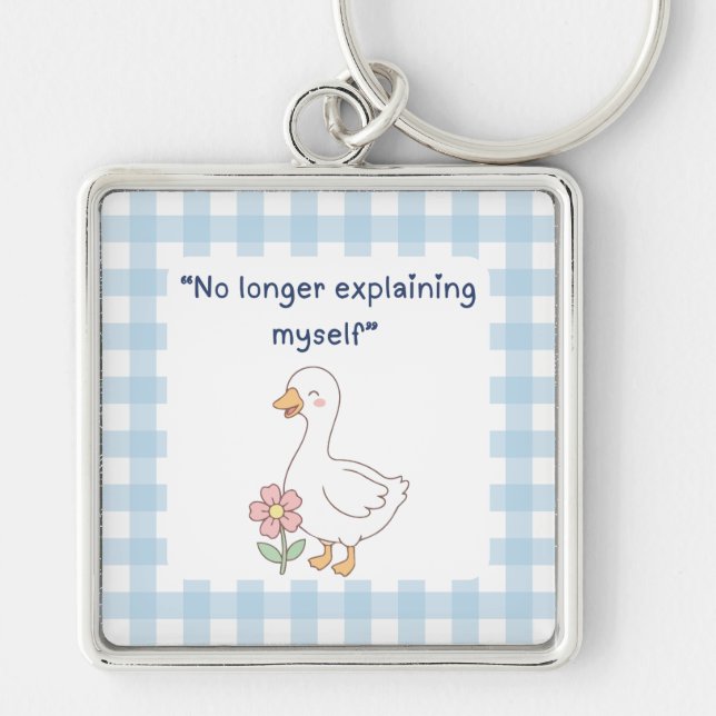 Porte-clés charme gingham Sassy Goose (Devant)