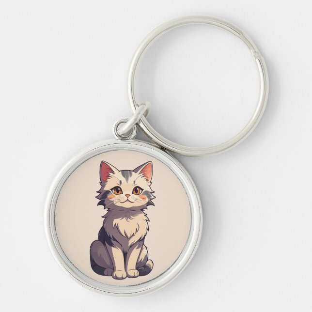 Porte-clés Charminant Cute Kitty Design (Devant)