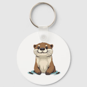 Porte-clés Charming Cartoon Otter