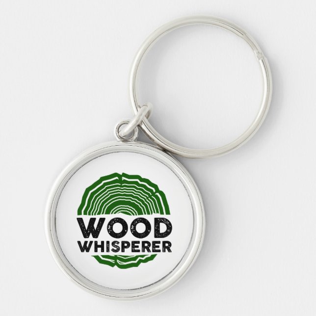 Porte-clés Charpentier - Whisperer en bois (Devant)
