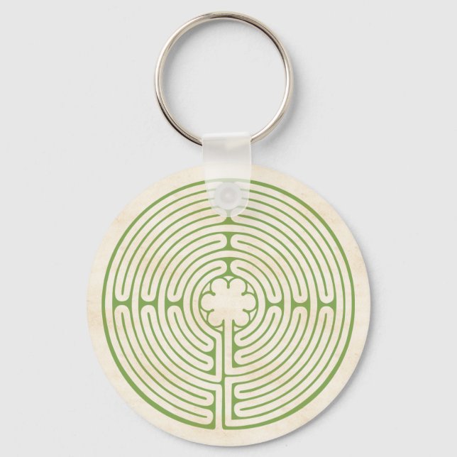 Porte-clés Chartres Labyrinth Green (Recto)