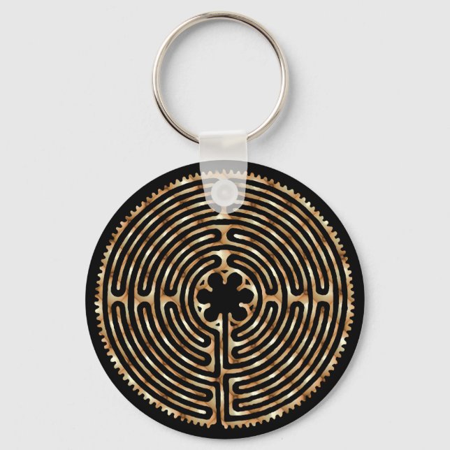 Porte-clés Chartres Labyrinth Pearl Dark Paths Keychain (Recto)