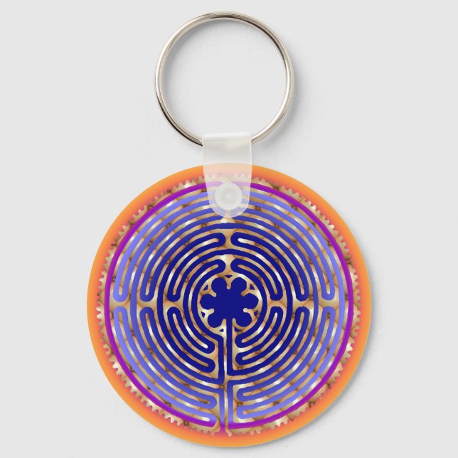 Porte-clés Chartres Labyrinth Pearl Light Paths Keychain (Recto)