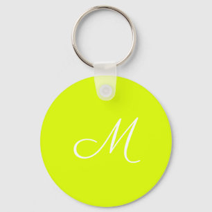 Porte-clés Chartreuse jaune - monogrammed