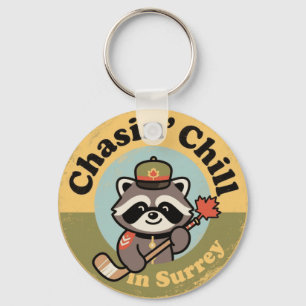 Porte-clés Chasin' Chill Surrey avec un Mountie au Raton lave