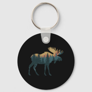 Porte-clés Chasse à l'orignal Randonnée Extérieur Camping For