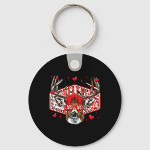 Porte-clés Chasse au cerf Xoxo Saint-Valentin Buck Boys Casqu