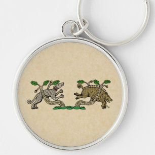 Porte-clés Chasse aux sangliers médiévaux