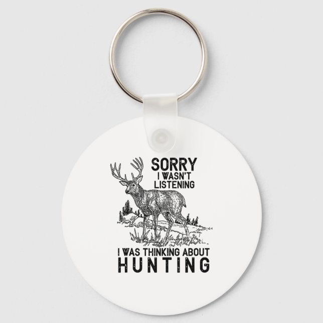 Porte-clés Chasse - Cerf Citation Drôle Cadeau Chasseur Débar (Recto)