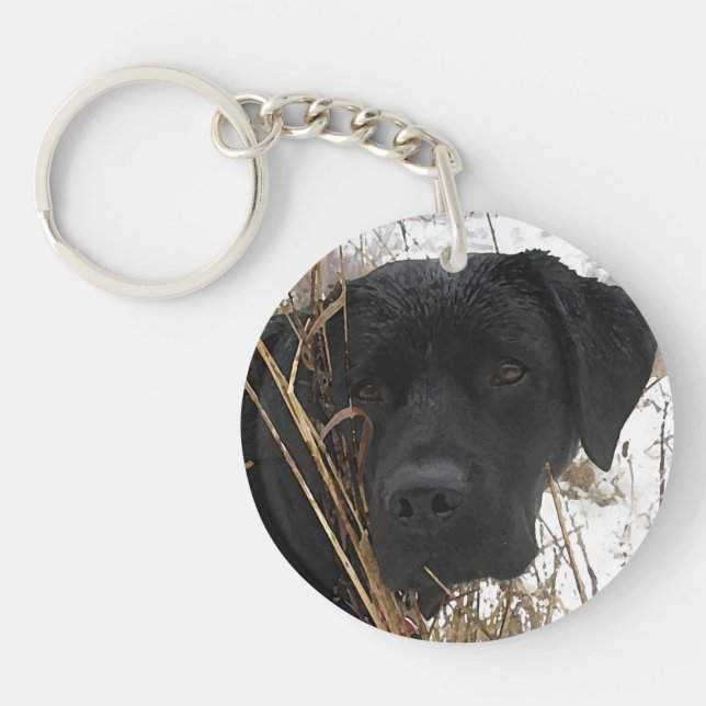 Porte-clés Chasse de fin de saison - Black Lab - Labrador (Devant)