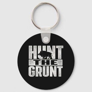Porte-clés Chasse Le Grunt Boar Chasse Le Chasseur Wild Hog