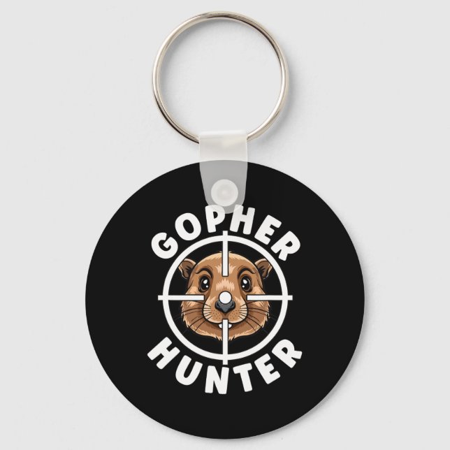 Porte-clés Chasseur de gopher Crosshairs Chasse au piège (Recto)