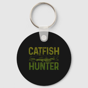 Porte-clés Chasseur de poisson catfish Pêche Cadeau