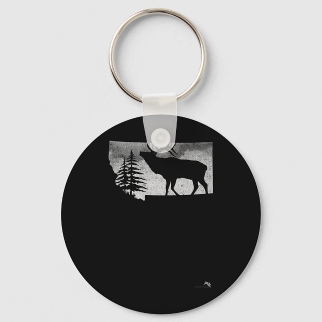 Porte-clés Chasseur d'élan du Montana  (Recto)