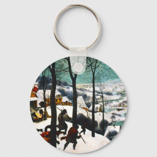 Porte-clés Chasseurs dans le paysage de neige Pieter Bruegel