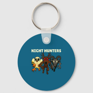Porte-clés Chasseurs de nuit. 99 nuits hibou cerf bélier dans