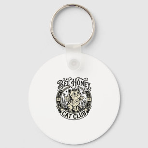 Porte-clés Chat abeille miel drôle Graphique - Club Chat abei