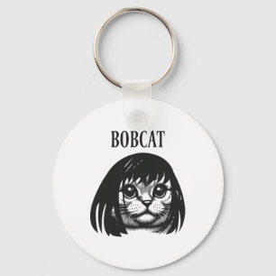 Porte-clés Chat amusant Bob Coiffeur Bobcat Chats humoristiqu