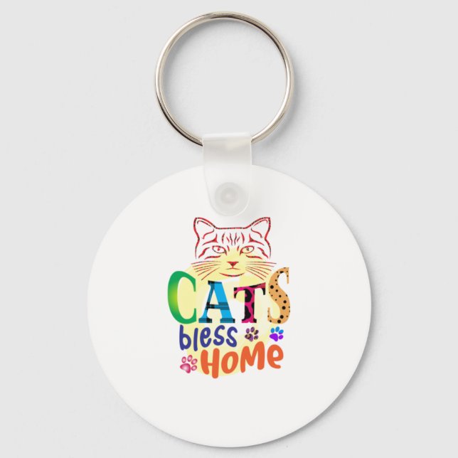 Porte-clés Chat Art Chats Bless Home (Recto)
