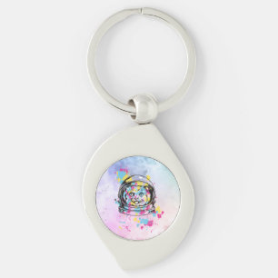 Porte-clés Chat Astronaute