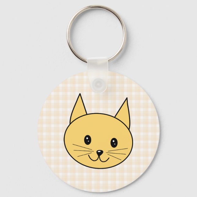 Porte-clés Chat au Gingembre mignon. Vérifie l'arrière - plan (Recto)