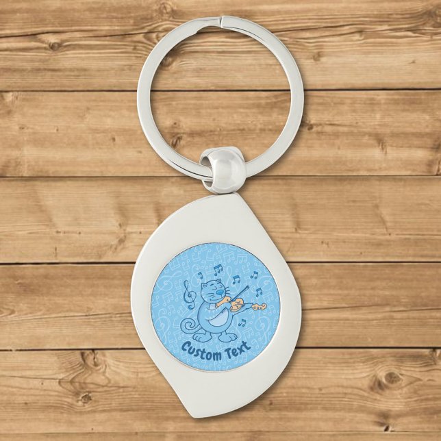 Porte-clés Chat Bleu avec Violon (Créateur téléchargé)