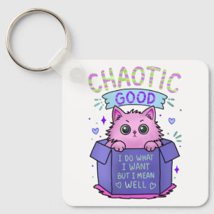 Porte-clés Chat Bon Chaos   Je Fais Ce Que Je Veux